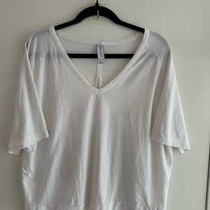 Varley White Boxy Short Sleeve T-Shirt